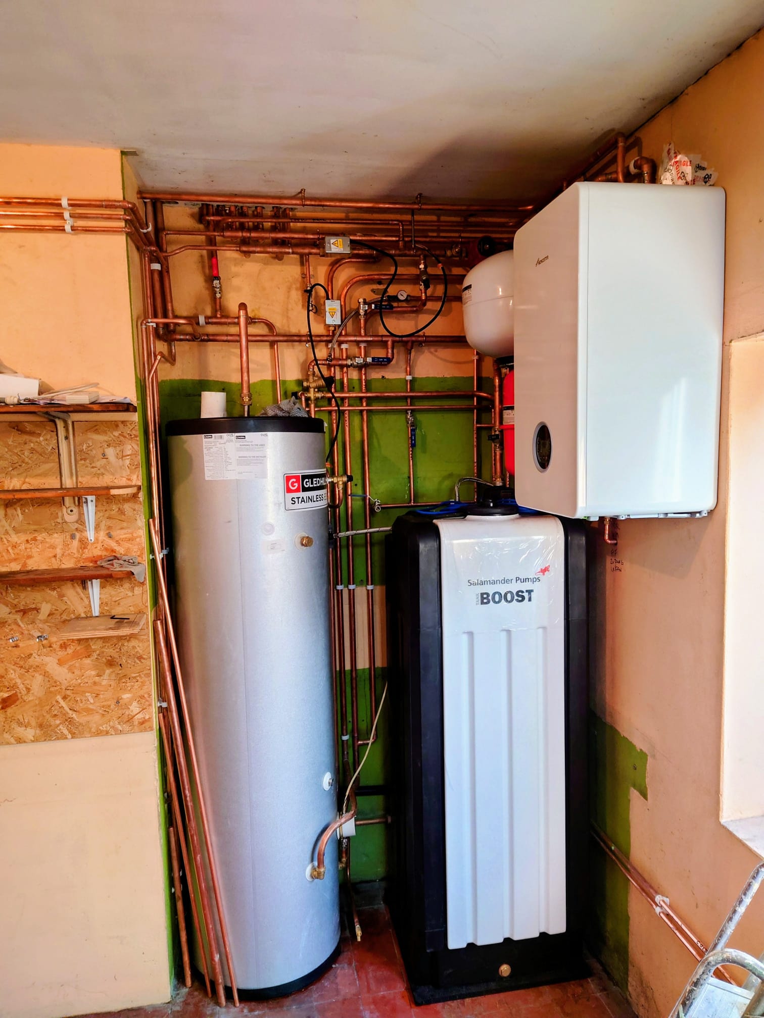 Worcester boiler with full copper pipework system